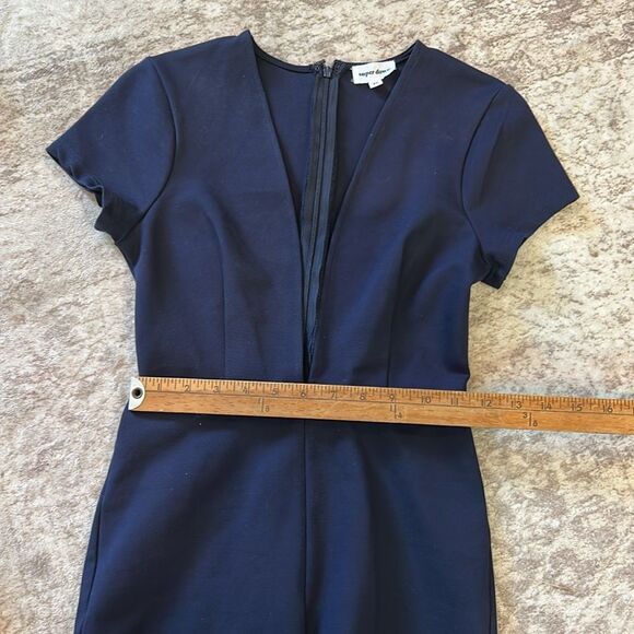 Superdown Elegant Blue V-Neck Outfit romper - Picture 7 of 10